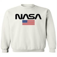 Суичър с флаг на НАСА САЩ -Нанаса дизайни, женски хх -големи