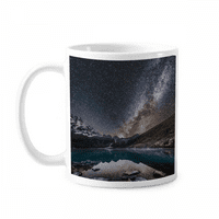 Ледниково езеро наблюдава звезди галактика шаблон за керамика CERAC CERAC COFFEE PORCELAIN CUP RATHEATER