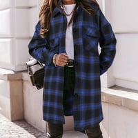 Женски моден ретро средно дълъг небрежен калиен палто с дълъг ръкав hot6sl4492529