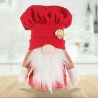 Коледна декорация Коледна червена плетена готварска шапка Рудолф орнамент кукла