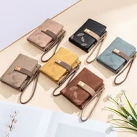Женска чанта с RFID, малък и кратък формат портмоне за портмоне за пискюл, чанта за малък портфейл за жени, цветът е много красив