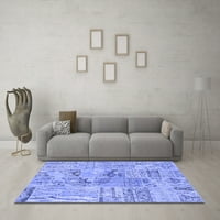 Ahgly Company Indoor Rectangle Packwork Blue Transitional Area Rugs, 2 '5'