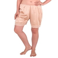 Под моменти Дамски класически фусти ластик голи шорти с дантела, средно, голо, дължина
