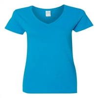 Нормално е скучно - Женска тениска с късо ръкав с V -образно деколте, до жените с размер 3XL - рак в детството