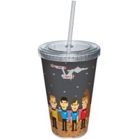 Пластмасова халба - Star Trek - Pixilated Trexel Cup W Straw New Toys 07957
