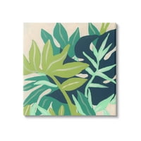 Ступел индустрии тропически пластове растение листа живопис галерия увити платно печат стена изкуство, дизайн от юни Ерика Вес