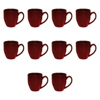 Големи чаши за кафе Оз. Комплект от 10, насипно състояние - идеален за чай, еспресо, капучино, горещо какао - маронова