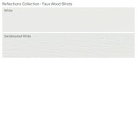 Колекция От Персонализирани Отражения, 2 Безжични Дървени Щори, Бял Пясък, 3 4 Ширина 48 Дължина