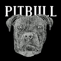 Тениска на поп арт за мъже Premium Blend Word Art - Pitbull Face