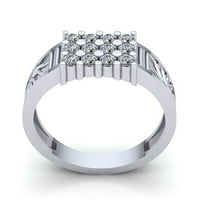 Истински 0,25ctw кръгло рязане диамантени мъжки 3row фантастичен юбилеен годежен пръстен солидна 18k роза, бяло или жълто злато F VS1