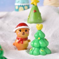 Коледни миниатюрни орнаменти комплект за снежна зима Фея градина кукла декорация Коледна фигурка Мултицветна изящна изработка