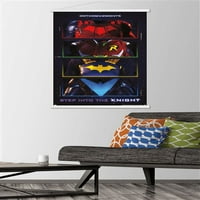 Комикси Gotham Knights - Стенски плакат за емблеми на гърдите с магнитна рамка, 22.375 34