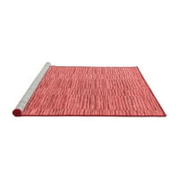 Ahgly Company Machine Pashable Indoor Round Molid Red Modern Area Cugs, 6 'кръг