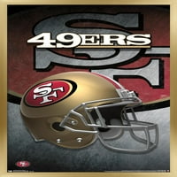 Сан Франциско 49ers - Плакат за стена на шлем, 22.375 34