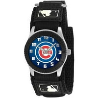 Време за игра МЛБ Мъже Чикаго Къбс новобранец серия часовник, Черно