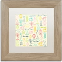 Търговска марка изобразително изкуство вкусни зеленчуци платно изкуство от Елизабет Колдуел, бял мат, бреза рамка