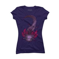 Петна лавандула Axolotl Juniors Purple Graphic Tee - Дизайн от хора XL