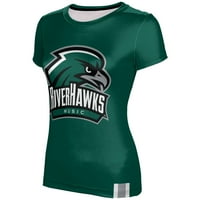Музикална тениска на женски зелена североизточна държава Riverhawks